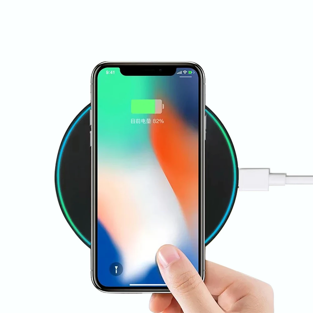Беспроводное зарядное устройство Smart Quick Charge быстрое зарядное устройство 10 Вт USB Беспроводная зарядная площадка для iPhone X XR XS 8 Plus Sumsung S9 Plus Z2