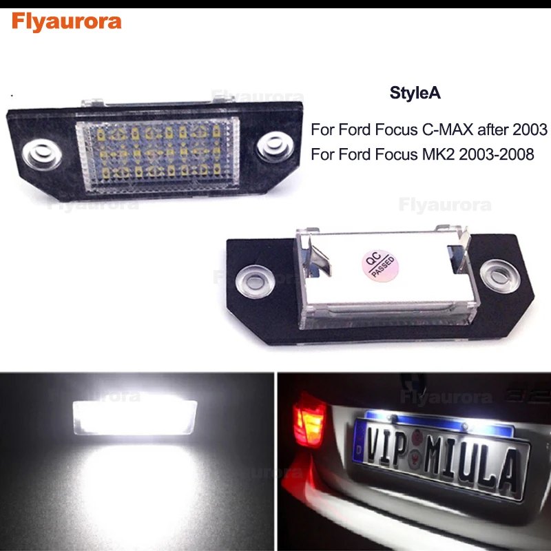 Flyaurora, 1 пара, светодиодный фонарь для автомобиля, для фокусировки, светодиодный, боковое зеркало для автомобиля, лужа, логотип, светильник, зеркало заднего вида, прожектор, светильник для Ford Focus