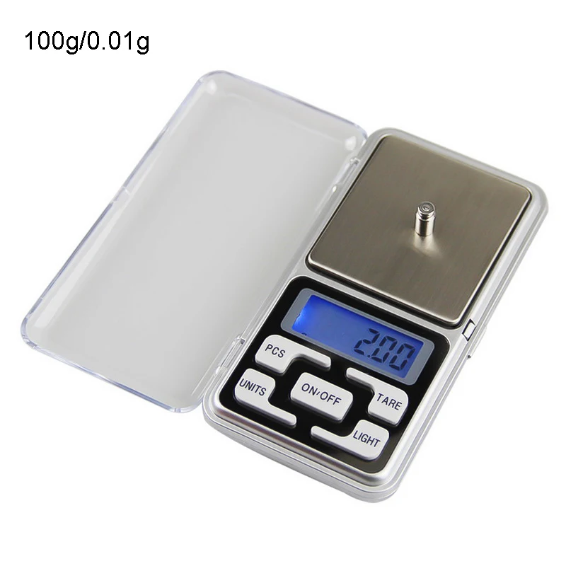 Электронный ЖК-дисплей Дисплей Мини цифровые весы 100/200/300/500g X 0,01g Карманные ювелирные изделия Вес Весы Высокая точность взвешивания баланс
