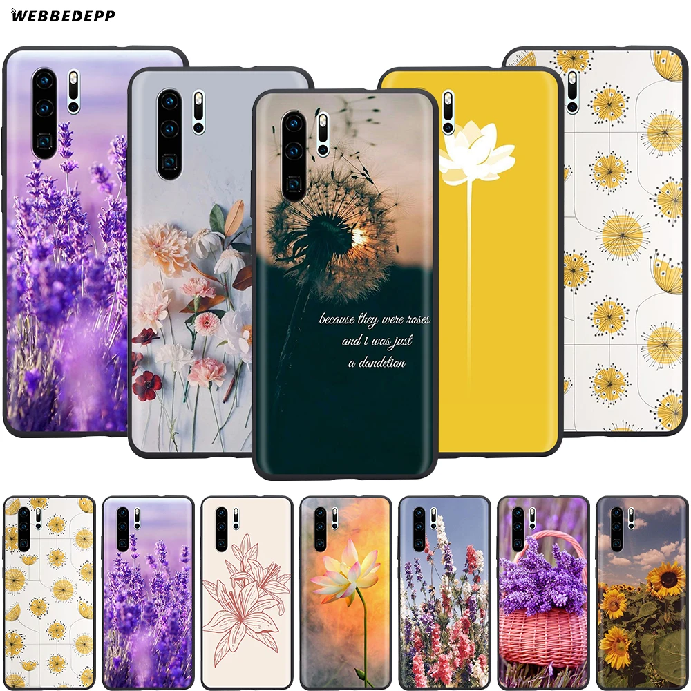 Webbedepp цветок Одуванчик Лотос Лаванда чехол для Huawei Mate 10 20 30 Nova 2i 2 3 3i 4 5i Y5 Y6 Y7 Y9 Pro Lite