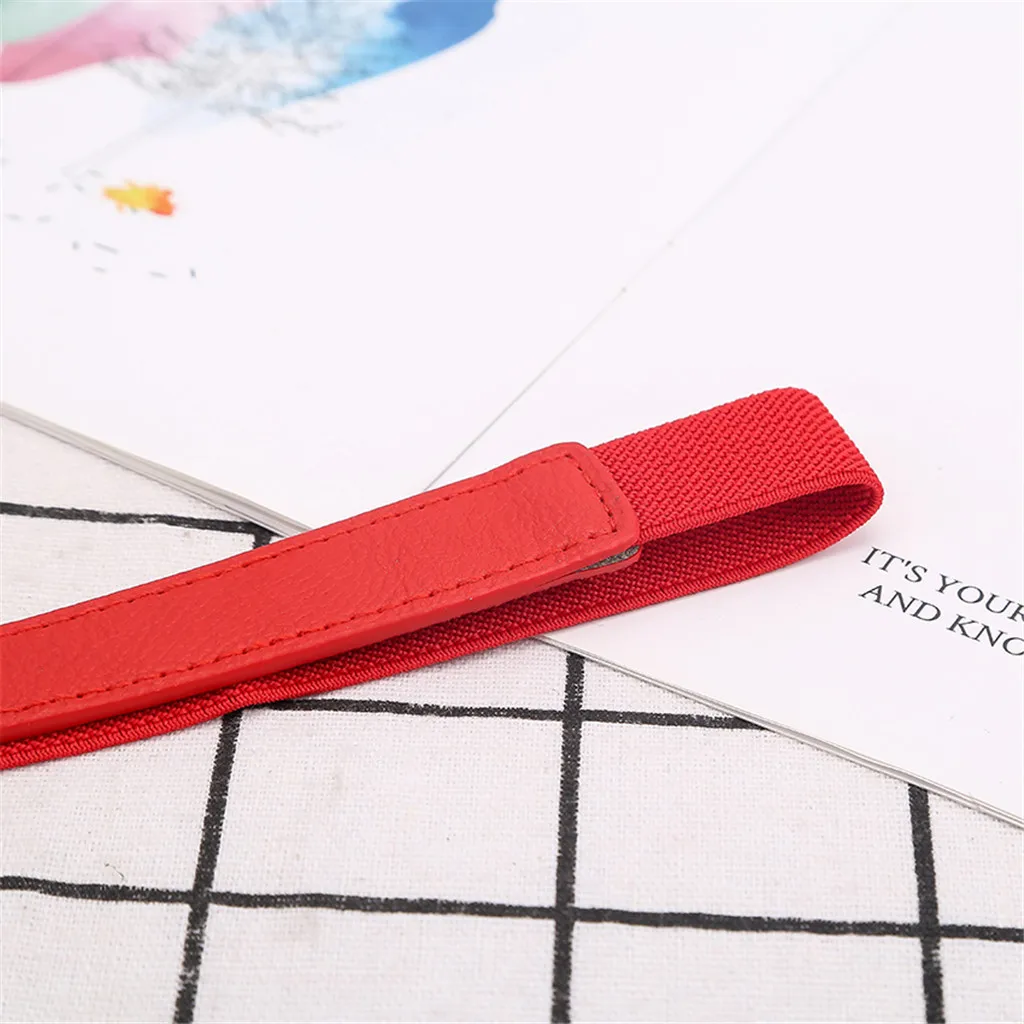 Ремень женский узкий модный кожаный эластичный пояс с тонкой пряжкой A714 лето 2020 |