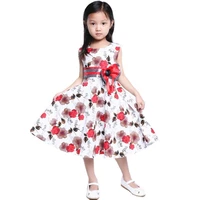 cospot 2022 new baby girls floral dress princess birthday party dresses girl casual 100 cotton dress 30