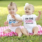 Наряд для близнецов, Забавный костюм для близнецов, для мальчиков и девочек, наряды для близнецов, подарок для близнецов, я-мальчик, я-девочка, да, мы-близнецы