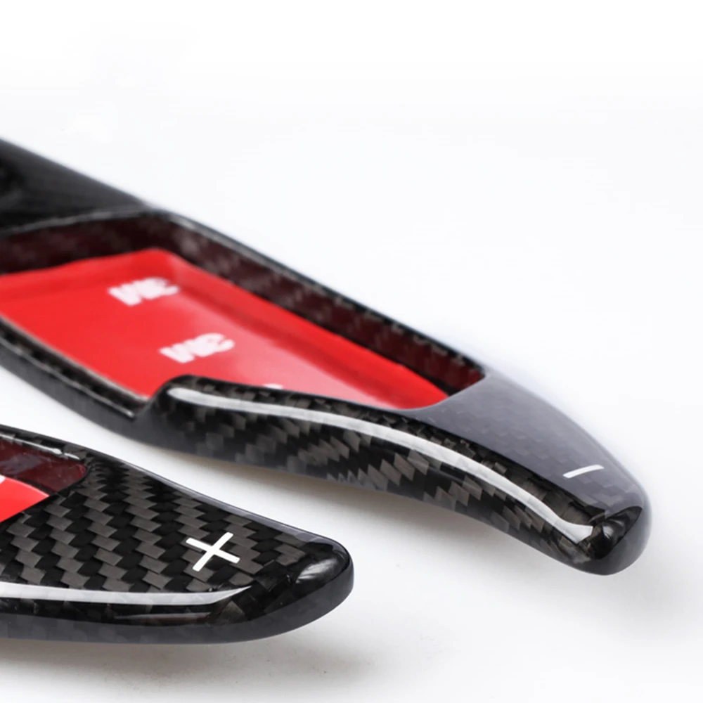 

2pcs/Pairs Black Carbon Fiber Steering Wheel Shift Paddle Extension For BMW NEW 5 SERIES