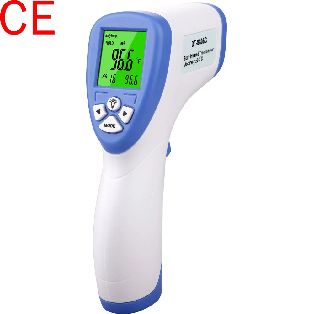 Бесконтактный инфракрасный термометр для лба ABS взрослых и детей с ЖК дисплеем