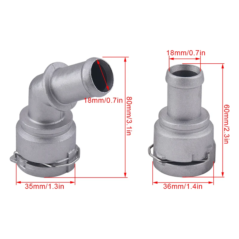 SPEEDWOW 1 Набор для Audi TT VW Passat Touran 1J0122291D 3B0122291B алюминиевый охлаждающий фланец шланга