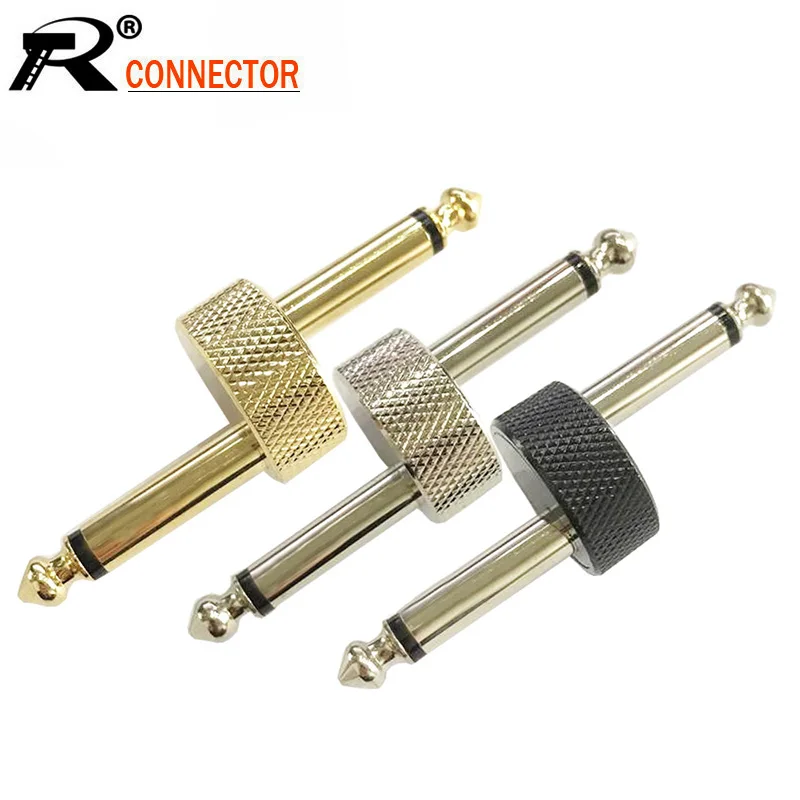 100 шт./лот гитарный разъем 6 35 мм папа моно адаптер Z Тип аудио муфта эффект педали