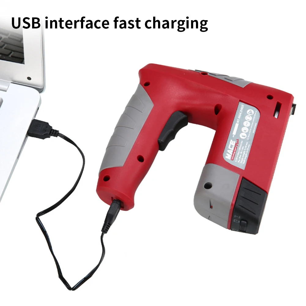 

4.2V USB Stapler Rechargeable Lithium Battery Cordless Electric Nail Cordless Na Rechargeable Electric Nail Code Tool