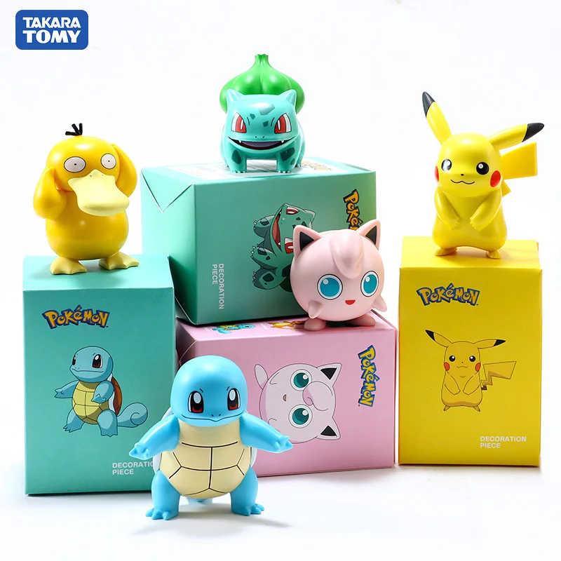 TAKARATOMY Pokemon глухая коробка Покемон Пикачу фигурка Сквиртл психоут куклы украшения покемон аниме модели игрушки