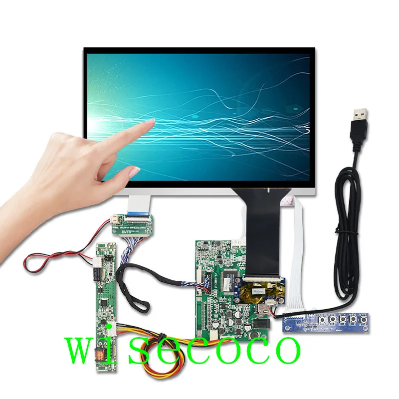 full set 10,1 дюймов 1280*720 Матрица экрана дисплея lcd емкостный дисплей монитор HDMI драйвер платы ttl 750 повышенной яркости для raspberry - Цвет: full set
