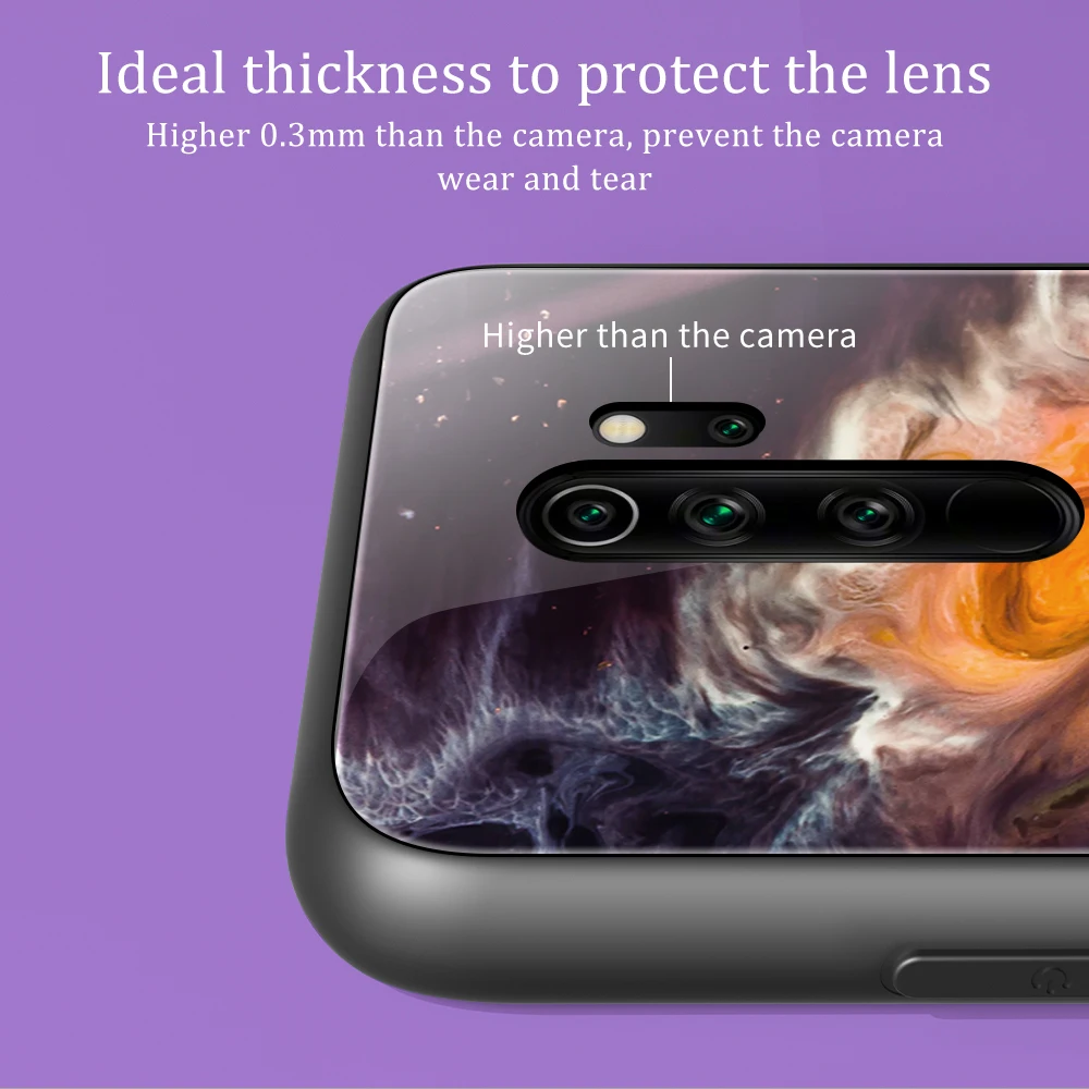 Luxury Tempered glass Case For Xiaomi Mi 9 SE 10 Pro 5G Redmi 8 8A Note 8T Mobile Phone Cover Colorful Bumper Back Casing | Мобильные
