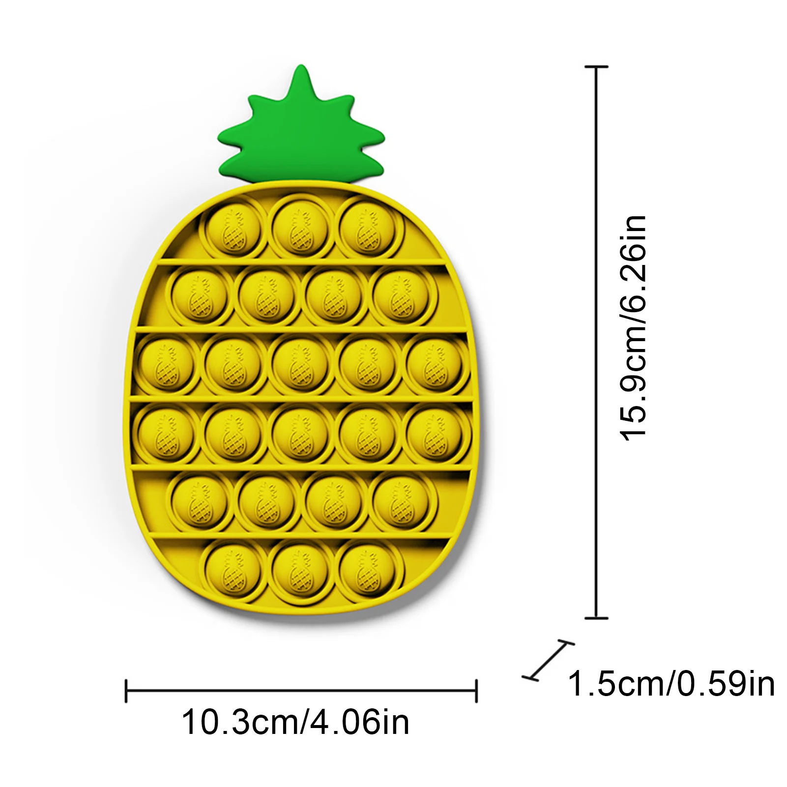 

Push Pop Bubble Fidget Pineapple Stress Reliever- Stress Relief Toys, Tabletop Educational Toys Sensory Toys, Stress And Anxiety