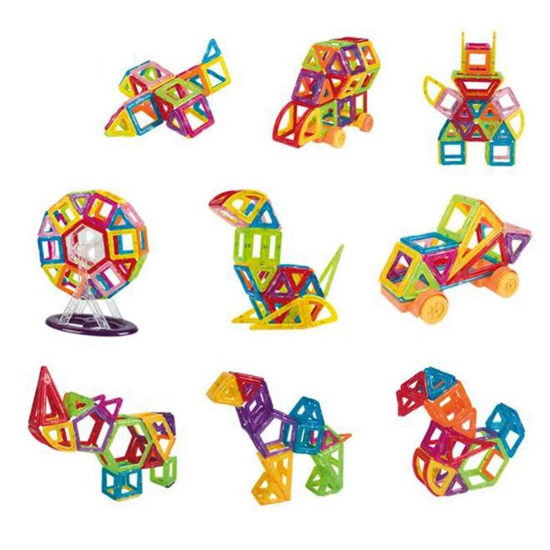 142 шт. Мини Магнитный конструктор пластиковый магнитные игрушки развивающие для