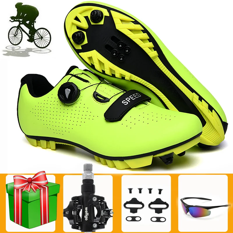 

Mountain Bike Shoes Men Breathable Triathlon Self-Locking MTB Cycling Sneakers Women Zapatillas Ciclismo Unisex Sport Bicicleta