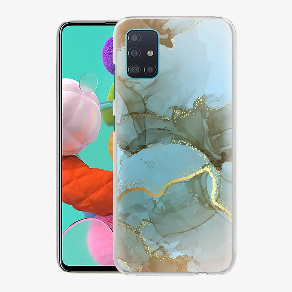 

Gradient Ocean Marble Hard PC Phone Case For Samsung Galaxy A51 A71 A31 A41 A21s A91 A12 A02s A42 5G Back Cover Coque Funda Capa