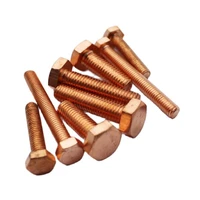 5pcs solid copper hex cap screw bolts m5 m6 m8 m10 m12 m16 m20 m24