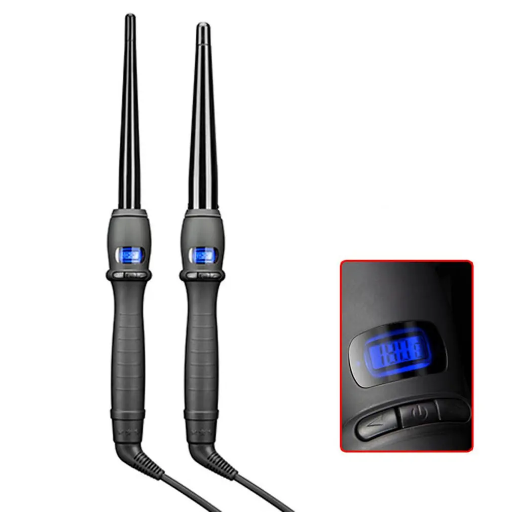 2 в 1 ЖК дисплей бигуди коническая плойка Однотрубная керамическая глазурь груша