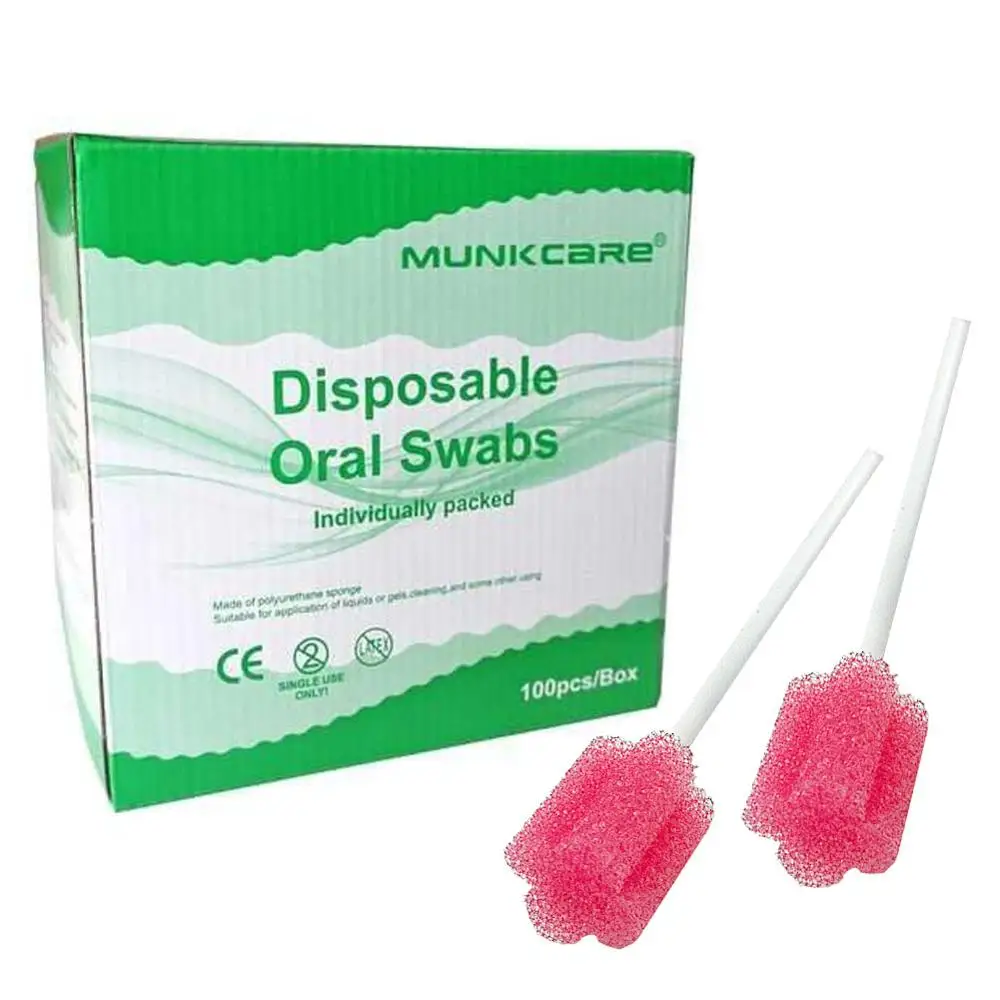 Одноразовые лемонные обработанные палочки для полости рта грубая губка