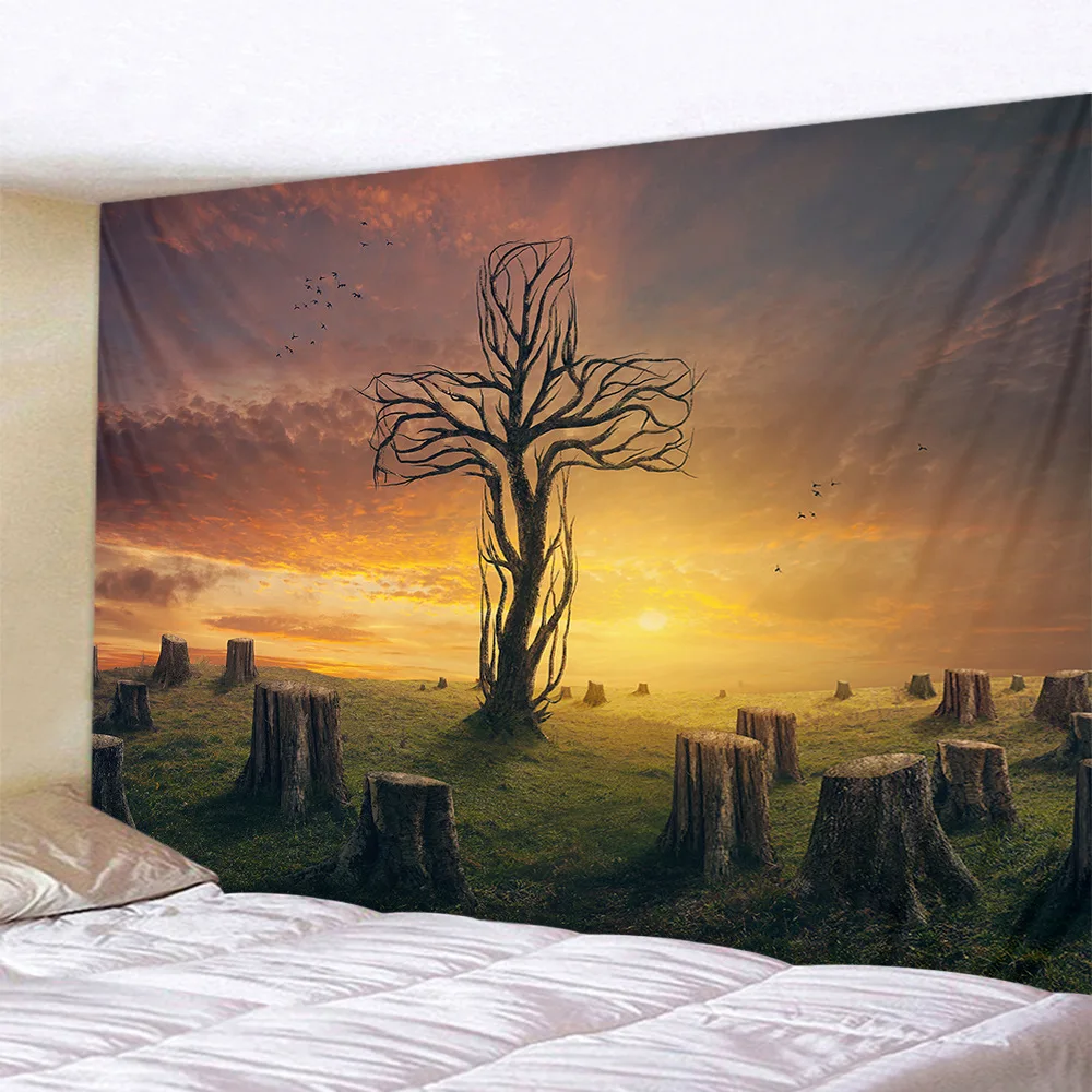 

Creative Art Tapestry Landscape Stakes Print Tapestries Wall Blanket Hanging Wall Rugs for Home Room Dorm Decor