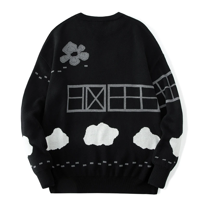 Мужской зимний Повседневный плотный теплый свитер в стиле Харадзюку пуловер