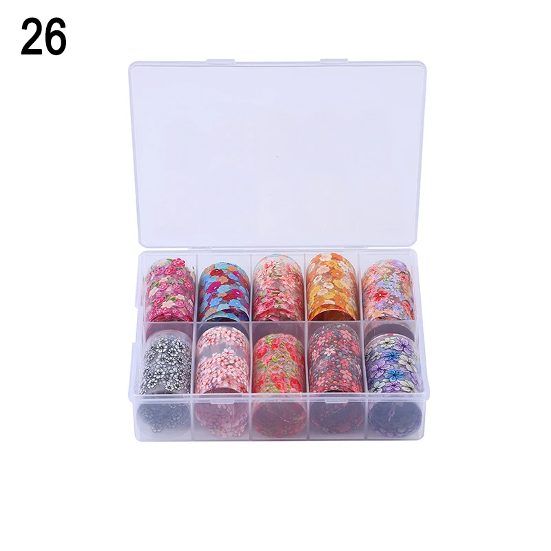 

WH Nail Art Transfer Foil Stickers Sliders For Nails All For Manicure Gold Slider Shimmer Sticker Accessories Tool Decoration