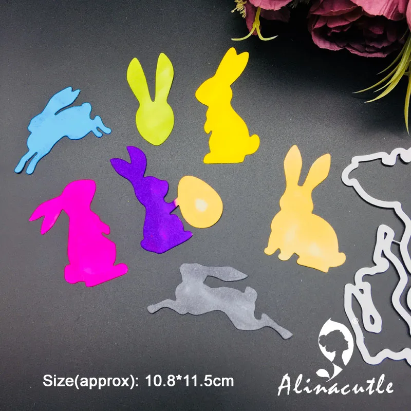 Металлическая высечка Alinacutle Пасхальный кролик скрапбукинг бумажные изделия