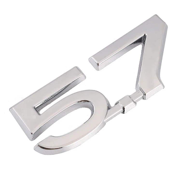 5.7 Sticker 3D эмблема табличка эмблема на крыло наклейка 3D стикер автомобиля 5,7 литр логотип Hemi для Jeep Dodge Ram 1500 2500 3500 Challenger зарядное устройство - Название цвета: 5.7 Sticker