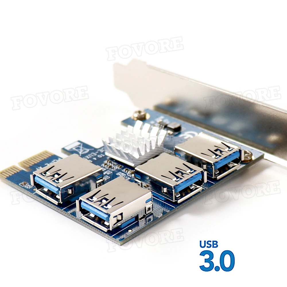 PCIe от 1 до 4 Райзер PCI Express множитель порта PCI-e x1 x16 слот USB 3 0 адаптер удлинитель для