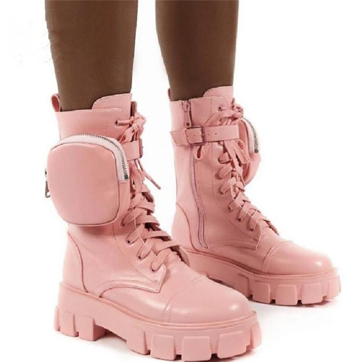 

Female European American Martin boots high-top color thick bottom women shoes lace bowknot bandage kawaii shoes loli cosplay