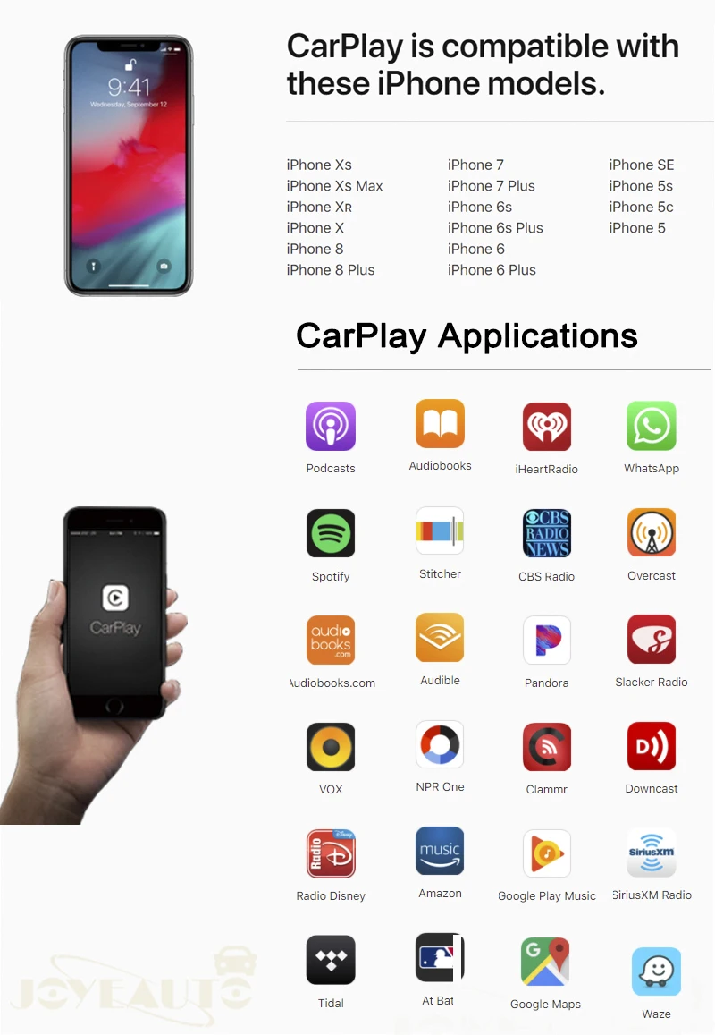 Joyeauto Aftermarket Беспроводной OEM Apple CarPlay Android авто зеркало Дооснащение Mercedes C Класс W205 GLC X253 15-19 NTG5 автомобиль играть