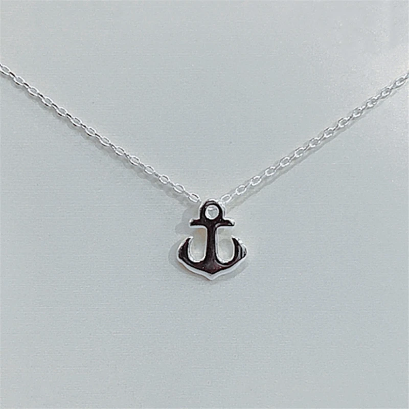 Классические женские аксессуары популярное ожерелье с черным якорем Модная