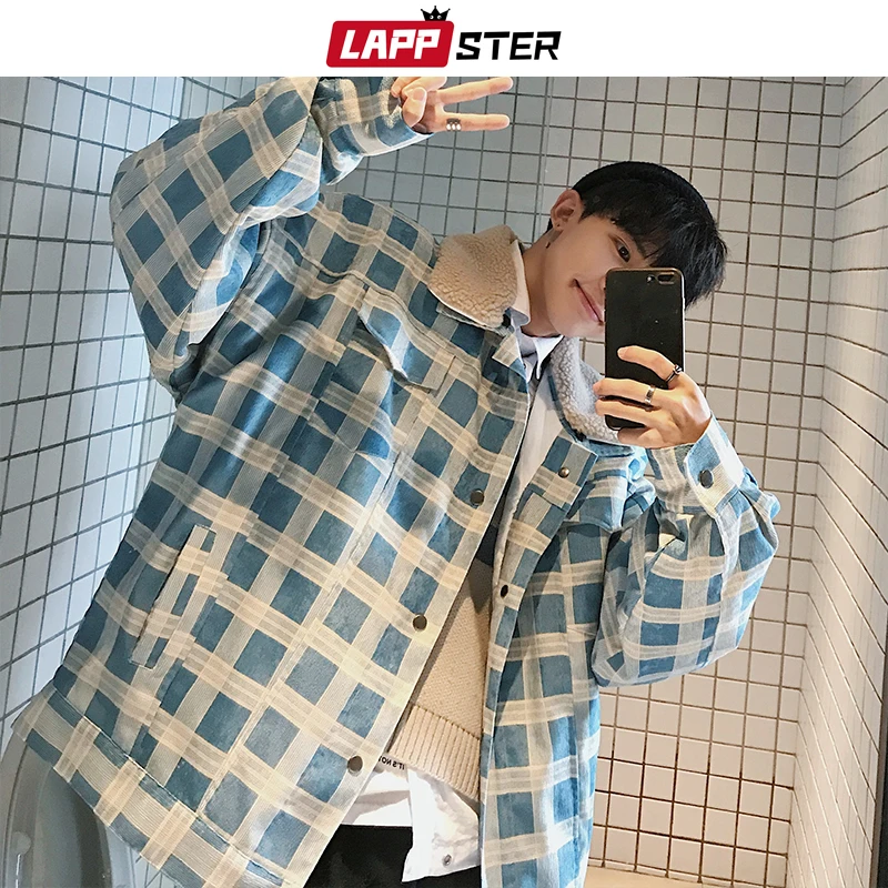 Мужская шерстяная Вельветовая куртка LAPPSTER уличная одежда в стиле Харадзюку