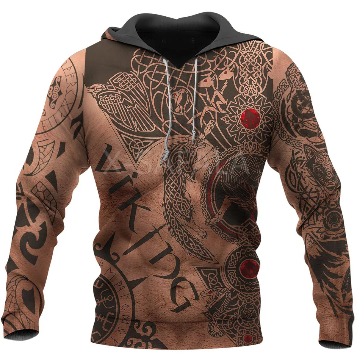 

Толстовка унисекс, с 3D-принтом, на молнии