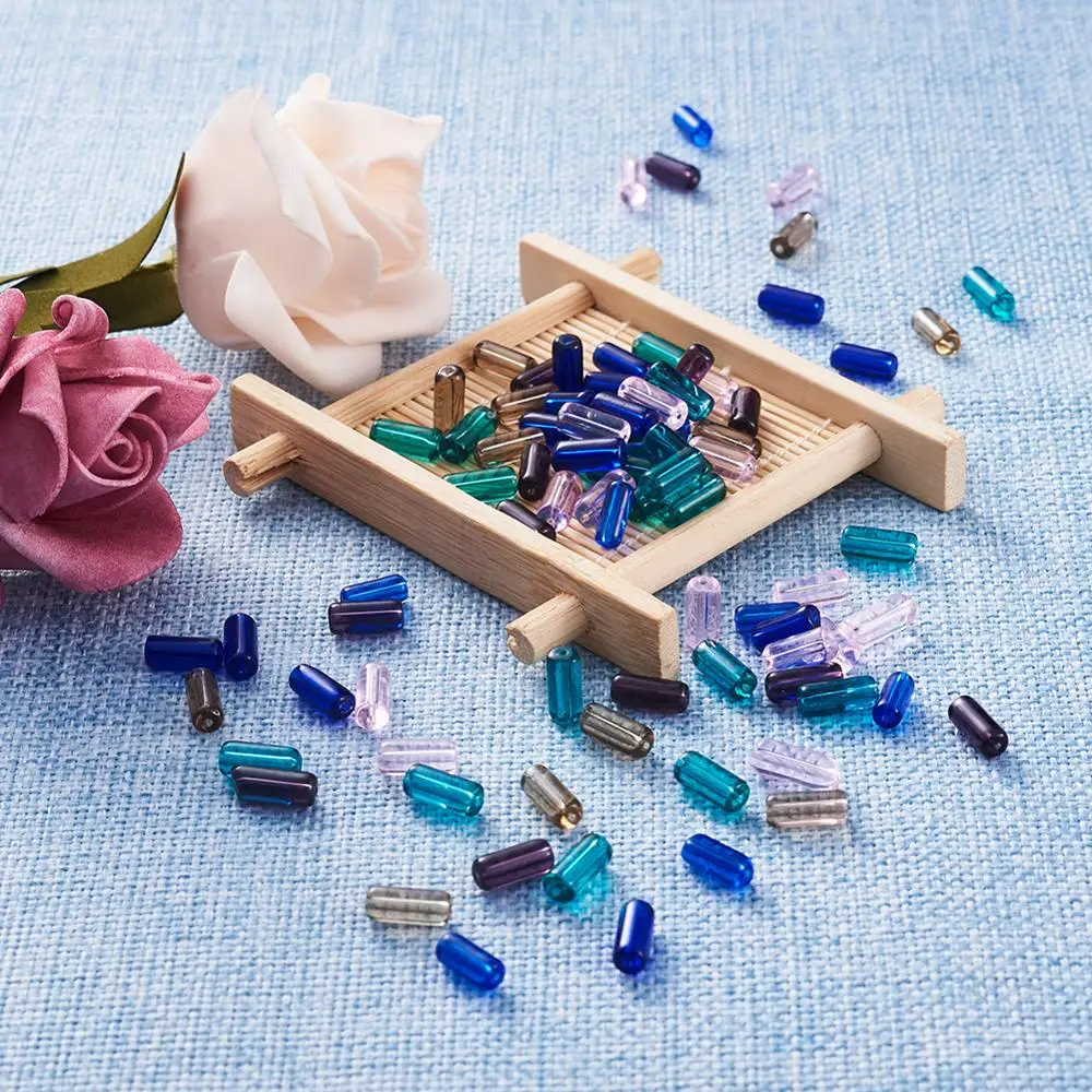 100 шт прозрачные стеклянные бусины для изготовления ювелирных изделий своими