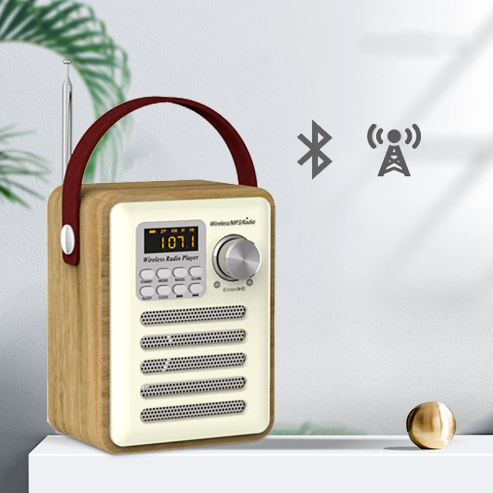 Aux Многофункциональный FM TF слот для карты деревянные часы DAB MP3 плеер динамик