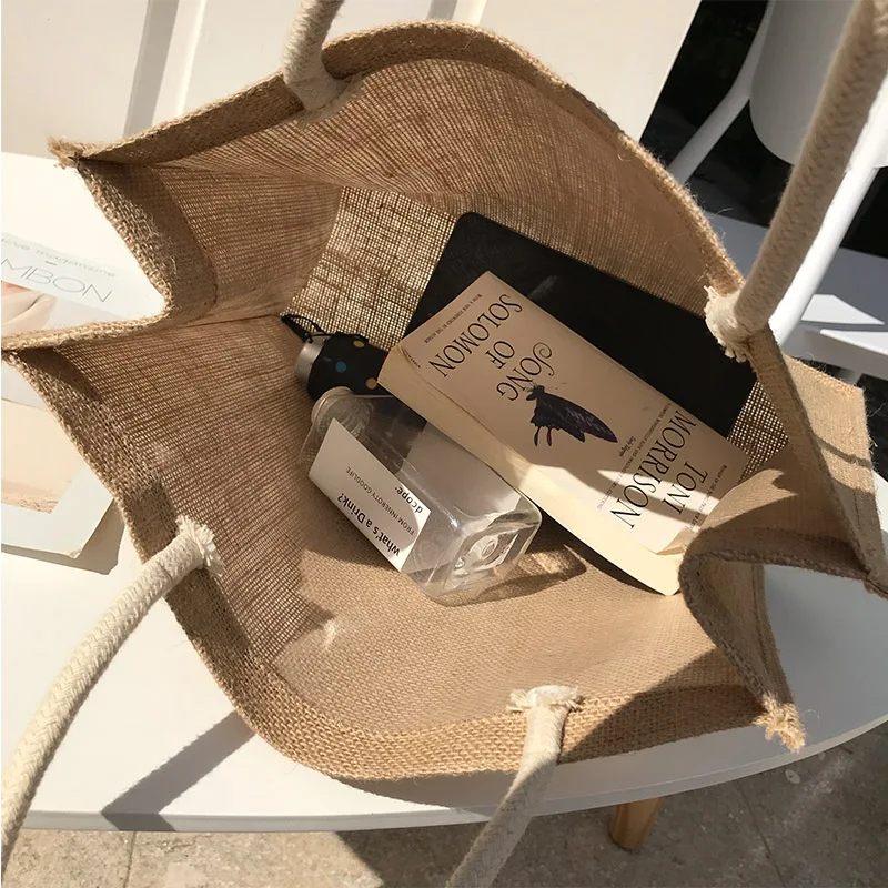 Роскошная Льняная сумка-тоут Dodostyle для женщин вместительная Повседневная