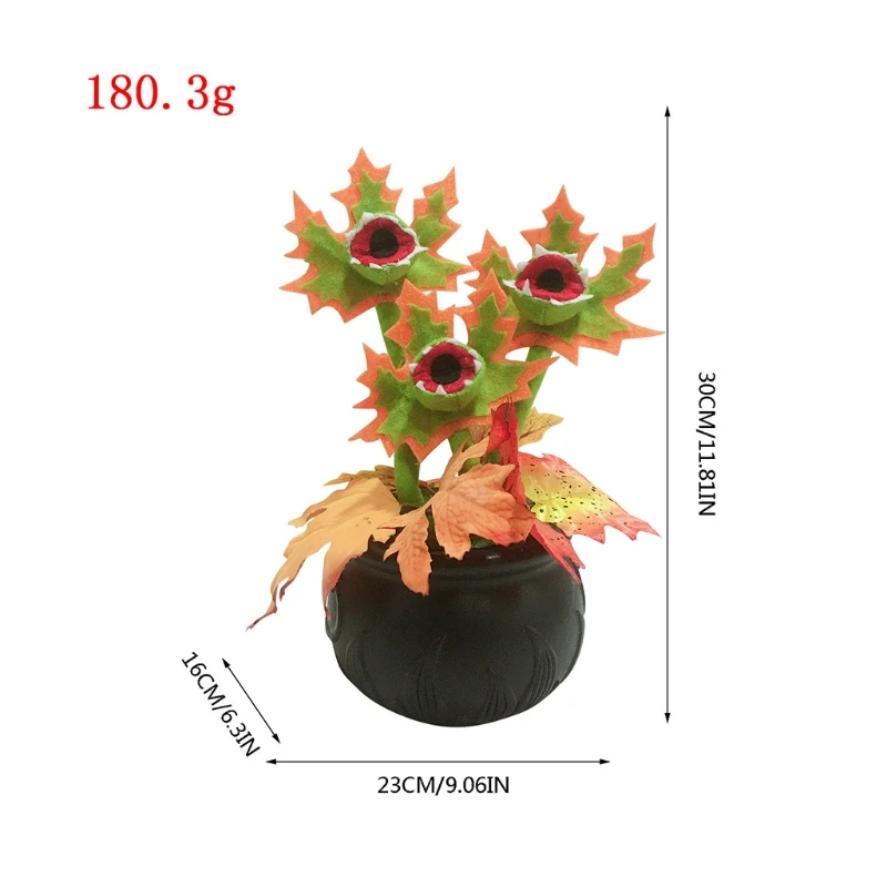 

J2FF 12 Realistic Plant Doll Decor Washable Doll Toy Soft Non-woven Handmade Flower Maple Plant Doll Dollhouse Decoration