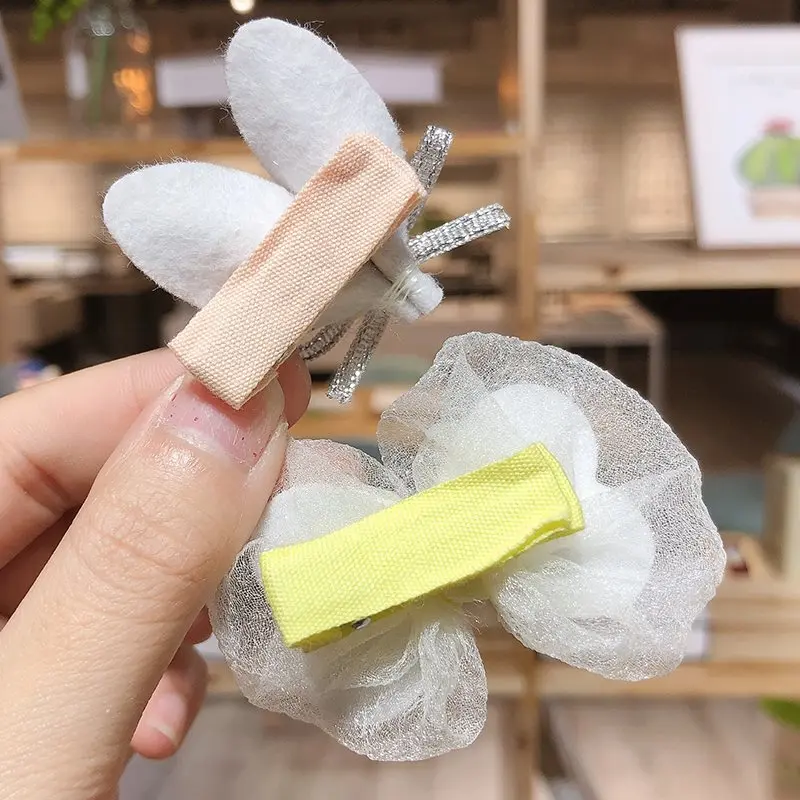 M MISM сетчатые заколки для волос с бантом для девочек, милый детский комплект аксессуаров вечерние блестящие головные уборы, новые модные заколки для волос с кроликами