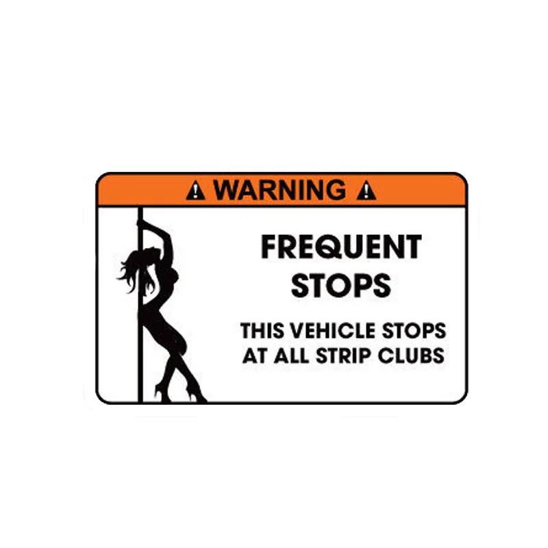 Aliauto Funny Car Sticker Warning Frequired Stops This Vehicle At All Strip Clubs Decal Accessories PVC for Volvo 15cm*9cm | Автомобили и