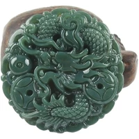 kyszdl natural hetian qingyu hand carved dragon money play bead pendant mens pendant gift fashion jewelry
