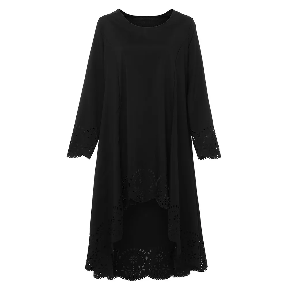 Женские Модные платья с круглым вырезом Vadim длинным рукавом Ropa Mujer Открытое