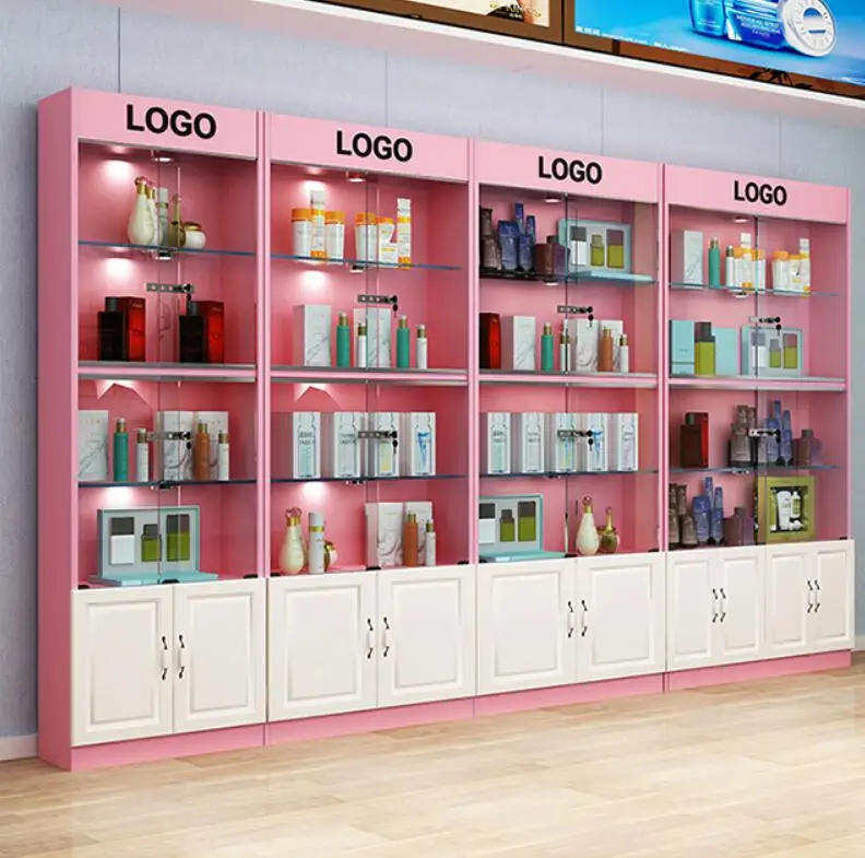 Для косметики шкаф витрина для салонов красоты показать информацию о товаре