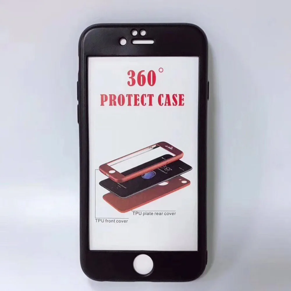 360 Защитный чехол для телефона Iphone Xr Xs max 6 7 8 plus TPU мягкий |