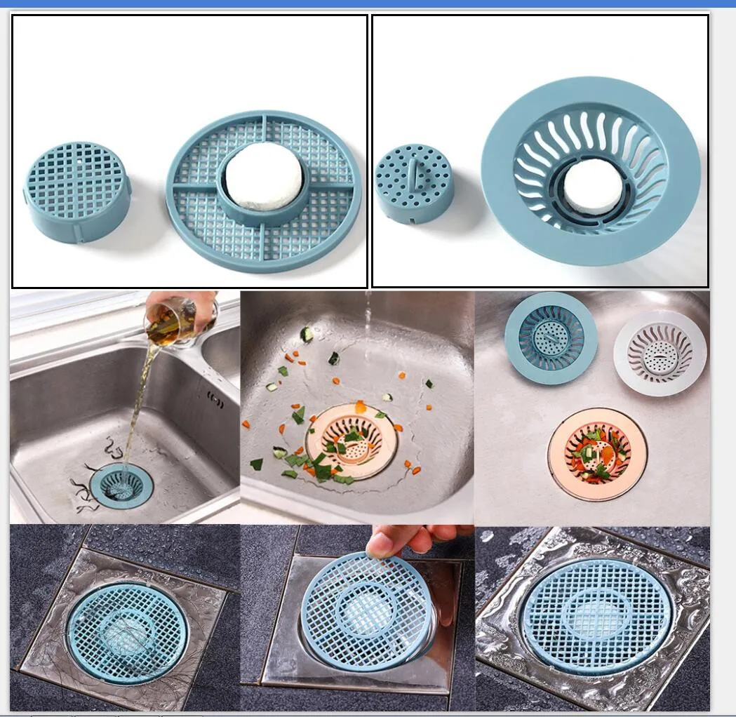 2PC Kitchen Sink Anti-Blocking Leak Net Bathroom Floor Boiler Cover Drain Hair Filter Screen | Обустройство дома