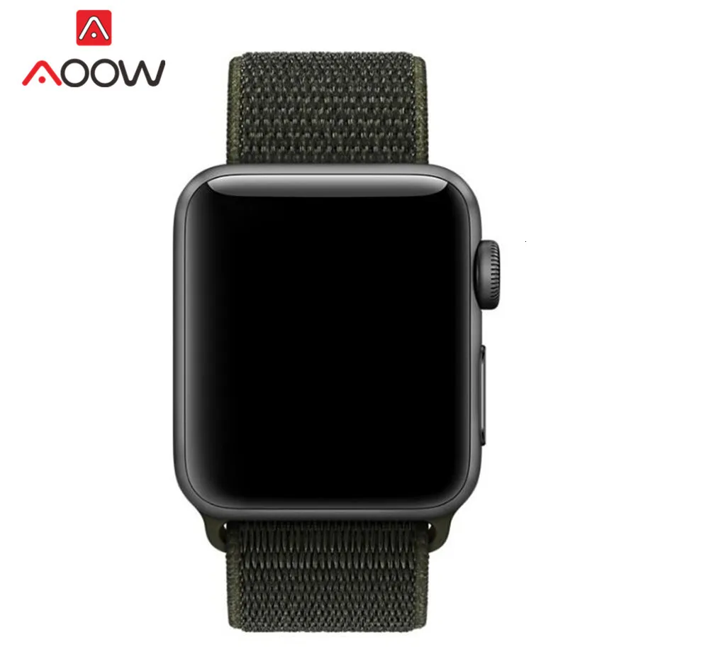 Цветной нейлоновый ремешок для часов Apple Watch 38 мм 42 мм 40 мм 44 мм тканый холщовый ремешок на липучке браслет для часов iwatch 1 2 3 4