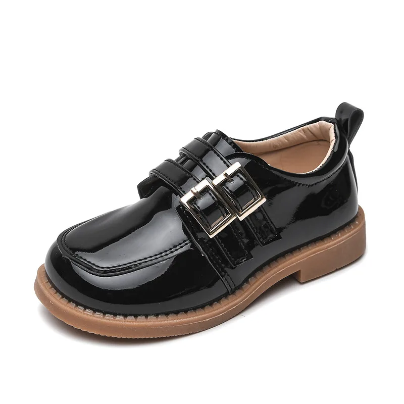 

Boys Leather Shoes Kids Casual Flats Children's Sneakers Bright Skin Leather Shoes For Girls For Formal Occasions British Style