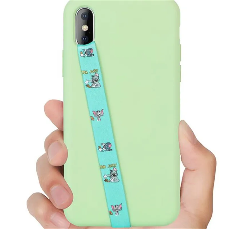 Mobile Phone Finger Holder Phone Sling PU Leather Grip One Hand Anti Slip Cartoon Phone Holder Secure Elastic Bandage Wristband images - 6
