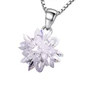 Горячая продажа Ледяной цветок Кристалл ожерелья для женщин Циркон универсальные ключицы цепи кулон ювелирные изделия аксессуары