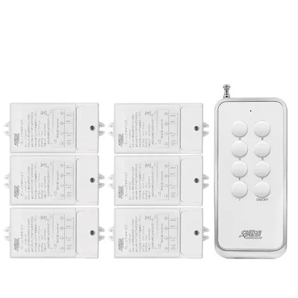 

J-QL081GM1N6 6 ways Long Distance 4000W High Power Remote Control Switch