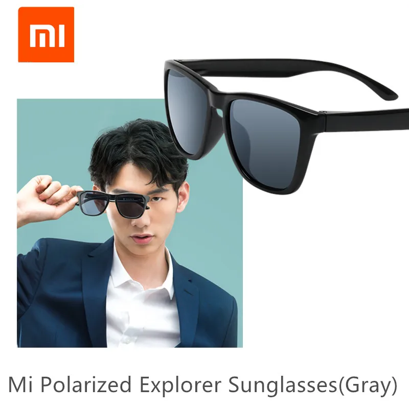 Original XIAOMI Mijia Classic Square Sunglasses Selfrepairing TAC Polarizing Lense No Scew Sunglasses 6 Layer Polarizing Film